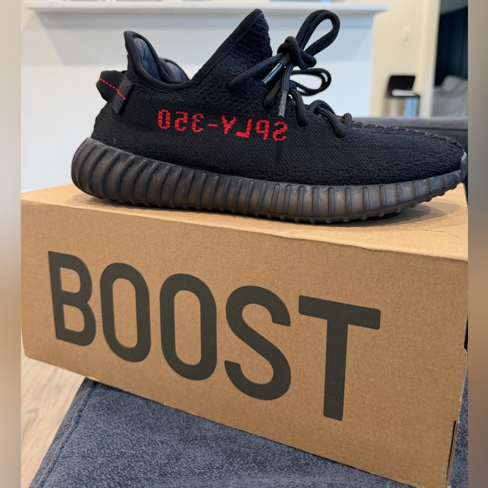 adidas Yeezy Boost 350 V2 Black with Red Stripe